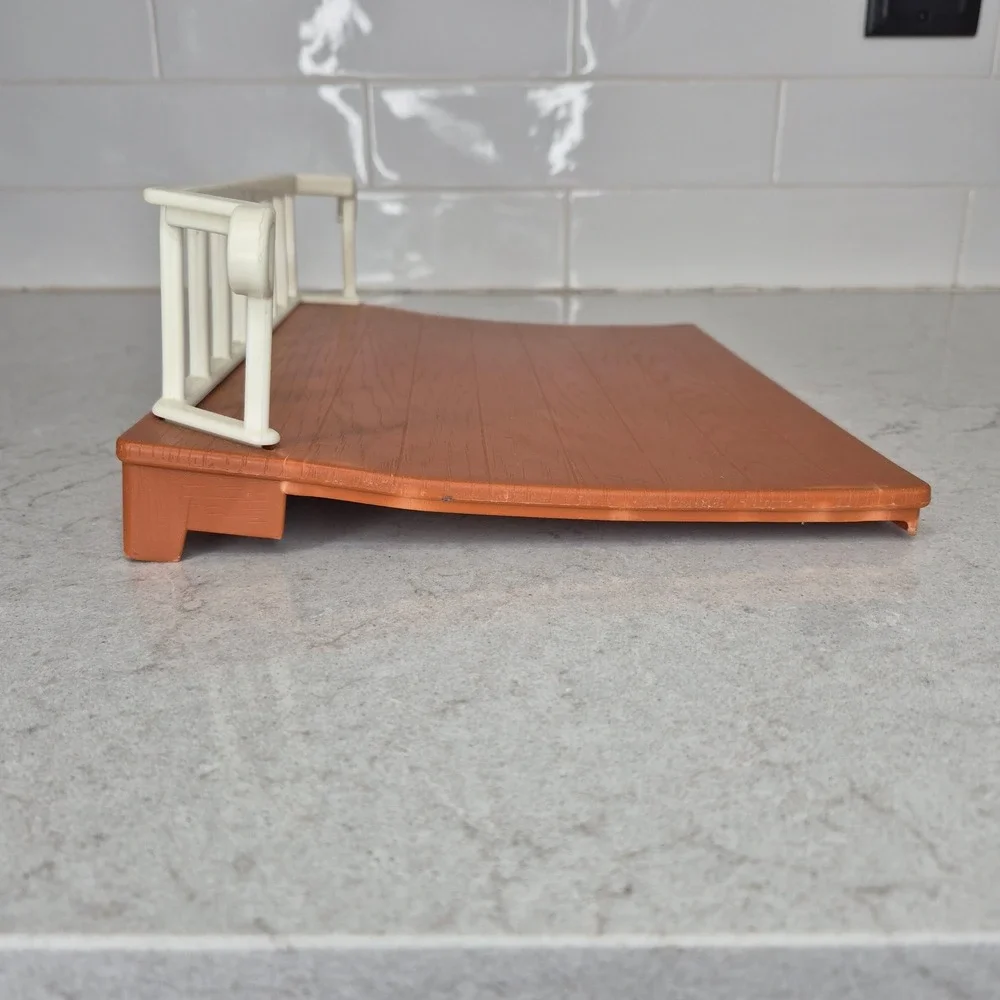 Little Tikes Blue Roof Dollhouse Replacement Slide Out Deck Railing Brown